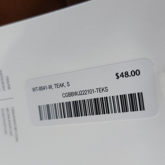 OAK + FORT Teak Linen Blend Crop Top Smocked Back Minimalist Tank Size S NWT - Picture 8 of 9